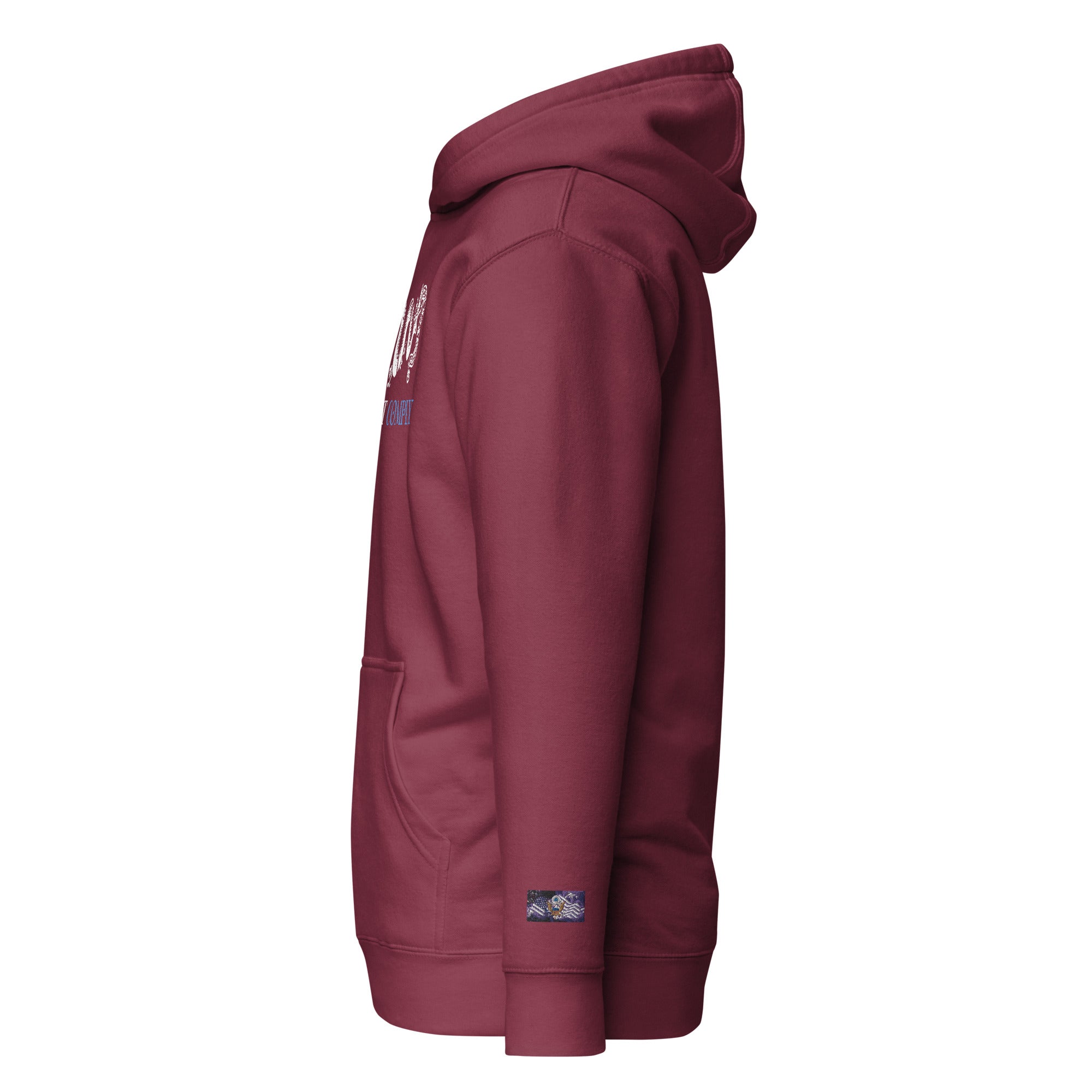 Constitutes - Do Not Comply Political Hoodie. Maroon. Civil Disobedience. Civil Protests. Civil Infiltration.