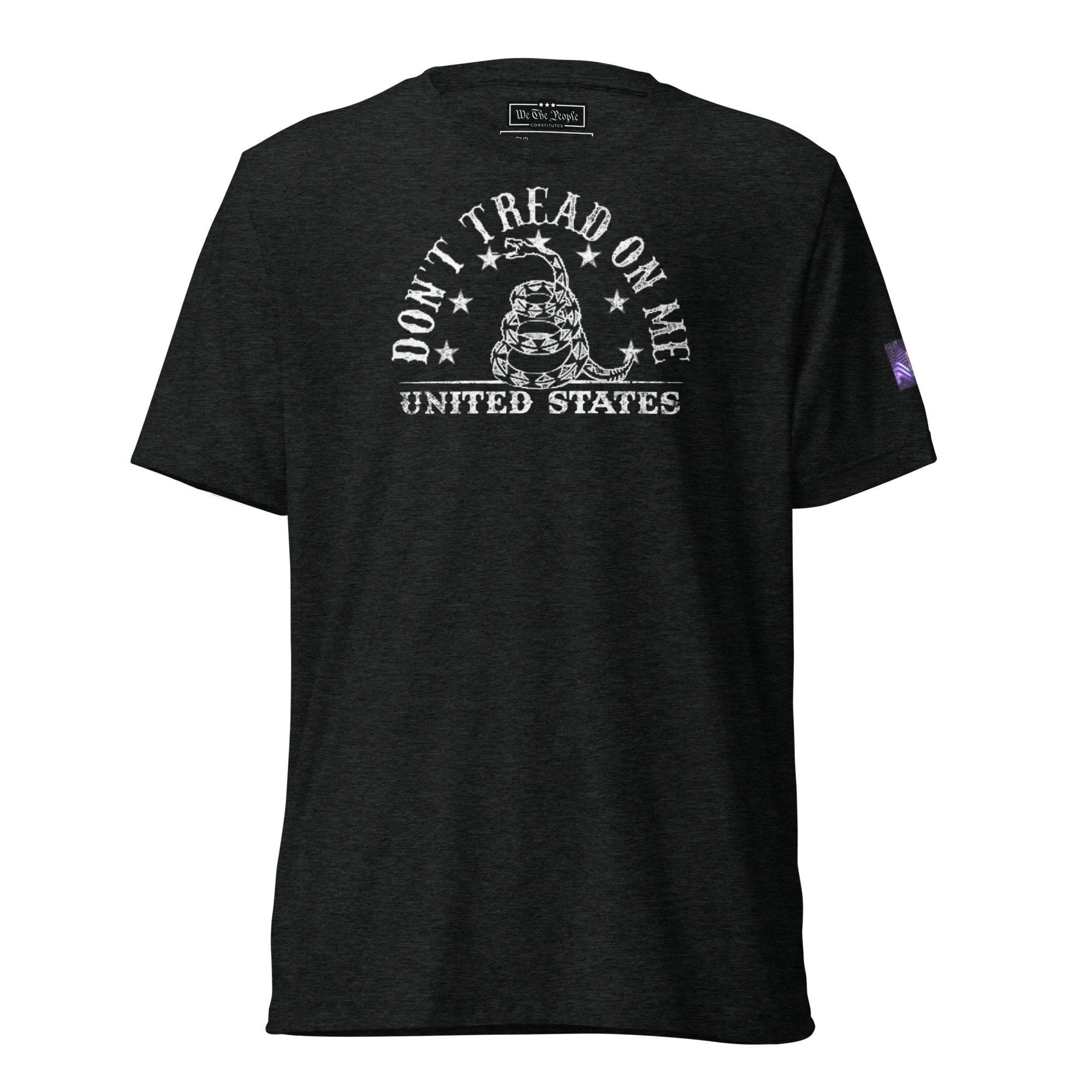 Constitutes - Don’t Tread On Me. Charcoal Political Shirt. Give Me Liberty or Give Me Death.