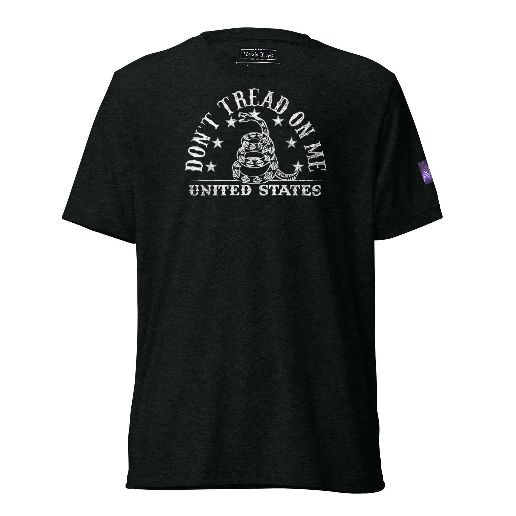 Constitutes - Don’t Tread On Me. Jet Black Political Shirt. Give Me Liberty or Give Me Death.
