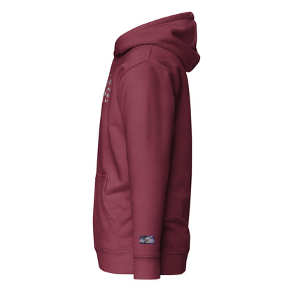 Constitutes - American Dad Political Hoodie. Maroon. Duty. Obligation. Authority.